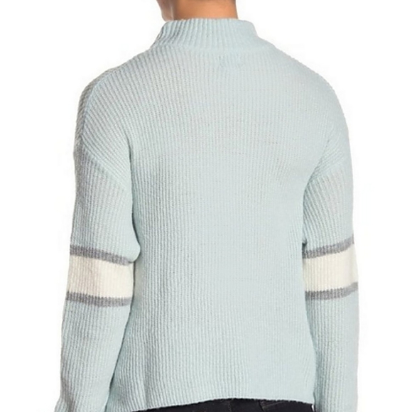 JOHN & JENN Stripe Mock Neck Pullover Sweater Womens Small - Picture 5 of 6